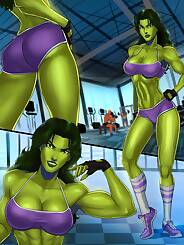 She-Hulk Workout Savage She-Hulk · Chapter 01. Artist: SunSetRiders7 , GunSmoke.