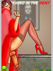 Behind In The Rent - Christine · Chapter 01. Artist: InnocentDickGirls.